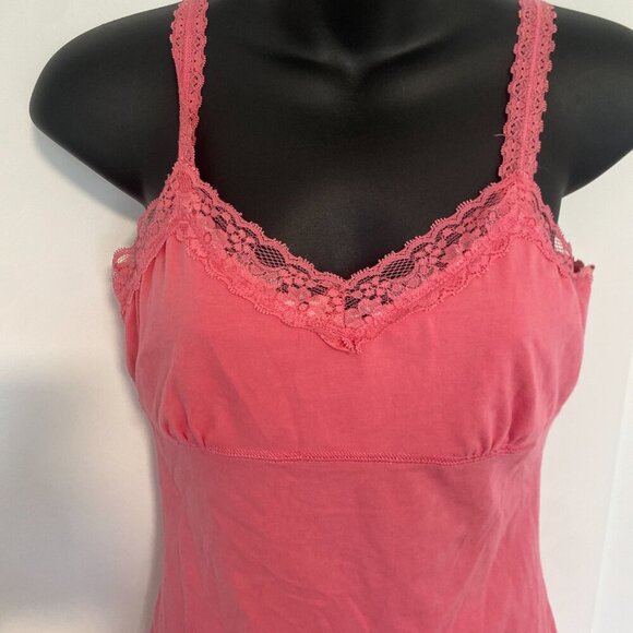 Urban Heritage Girly Coquette Pink Lace Tank‎ Top Size Large - Picture 4 of 6
